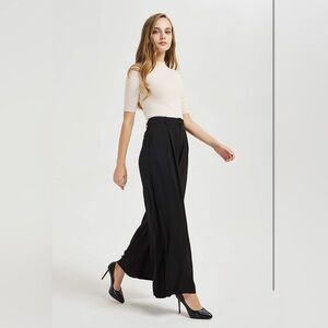 NWT Elegant Black Wide Leg Pants